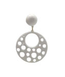 Flamenco Earrings in Plastic with Holes. White 2.479€ #502823473BCO